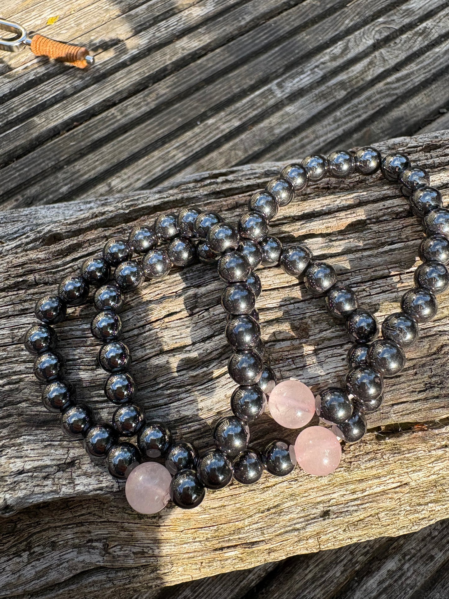 Hematite and Rose Quartz