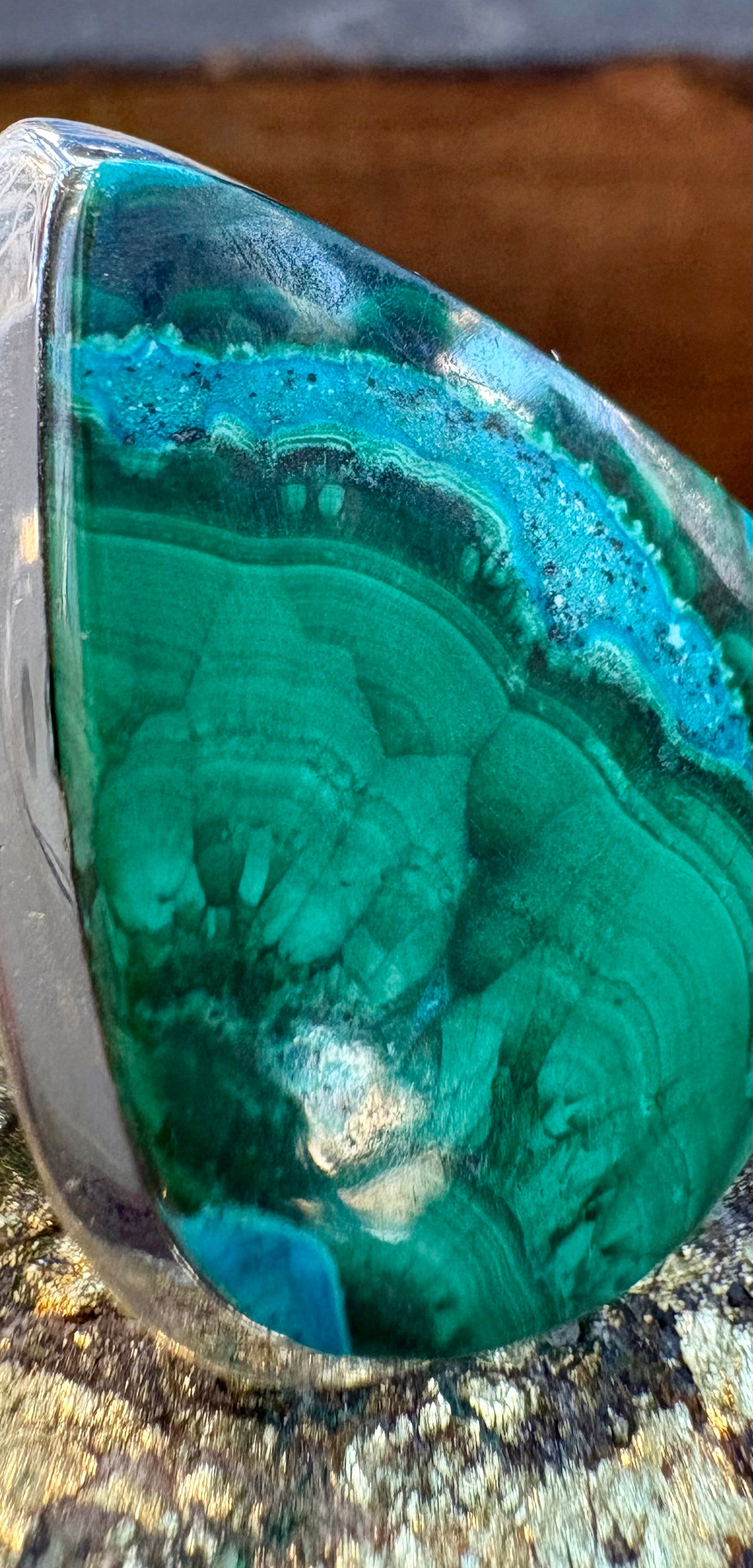 Malachite and Azurite ring