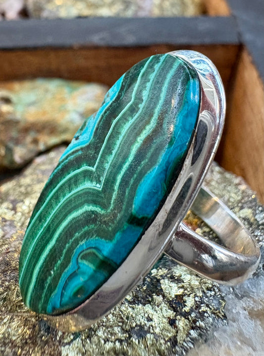 Malachite and Azurite ring