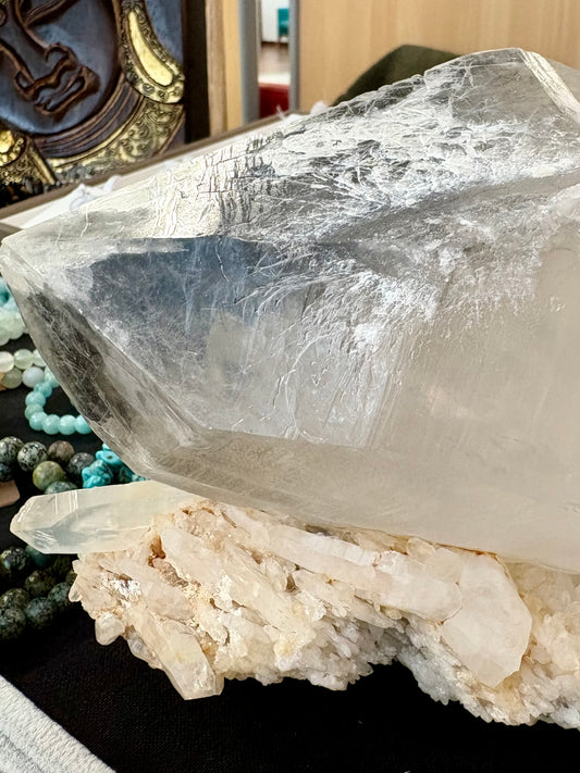 Extra large Quartz point on matrix