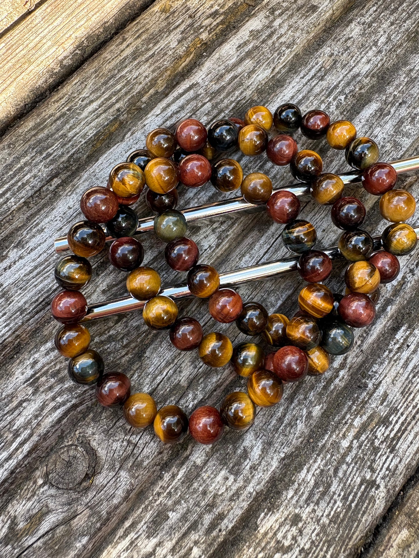 Triple Tigers eye bracelet