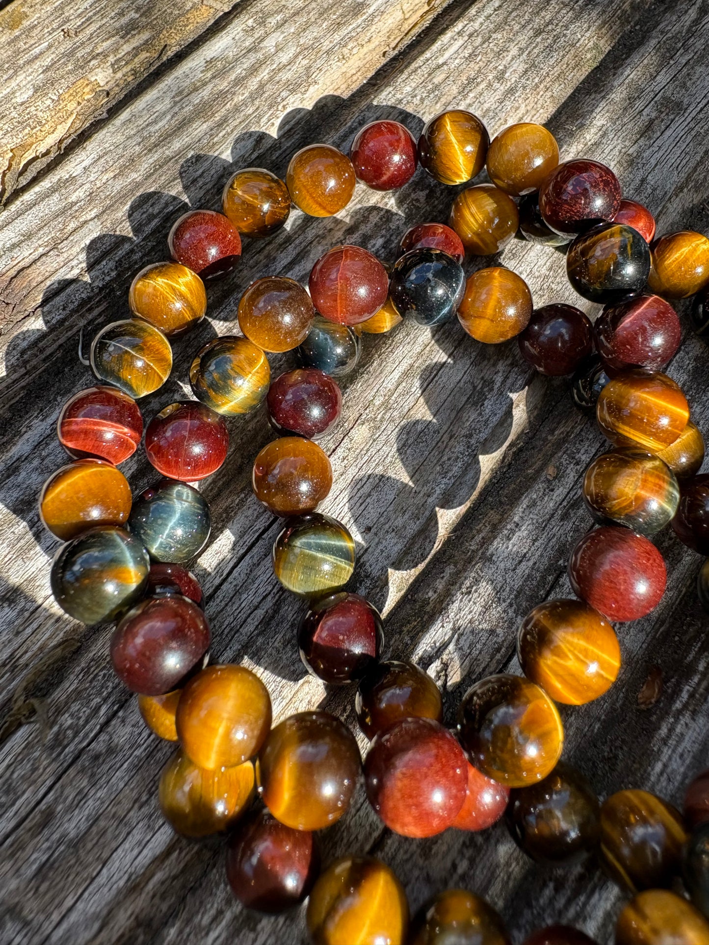 Triple Tigers eye bracelet