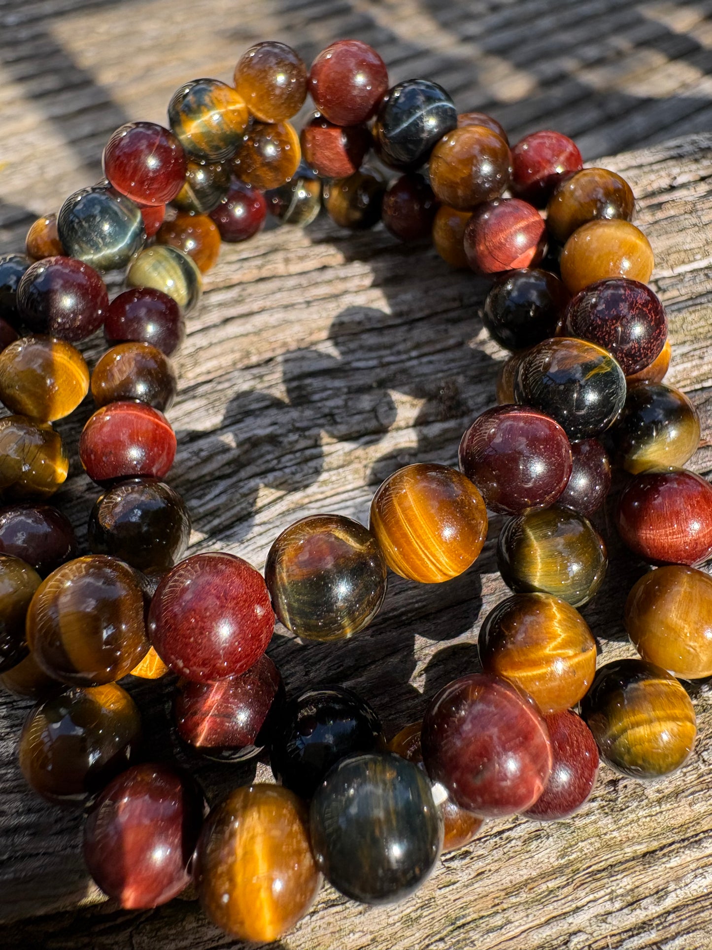 Triple Tigers eye bracelet