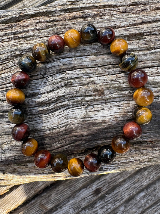 Triple Tigers eye bracelet
