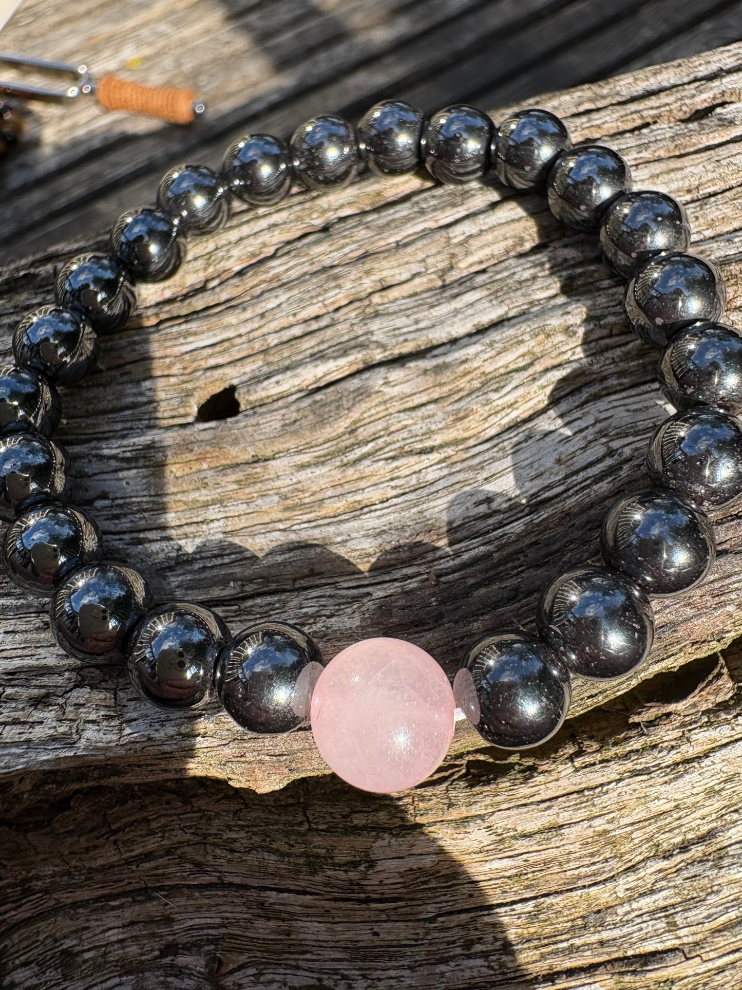 Hematite and Rose Quartz