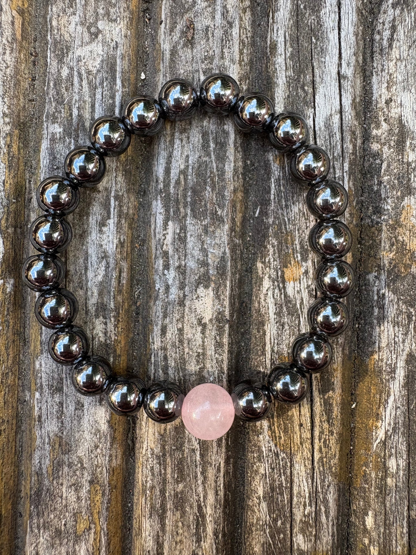 Hematite and Rose Quartz