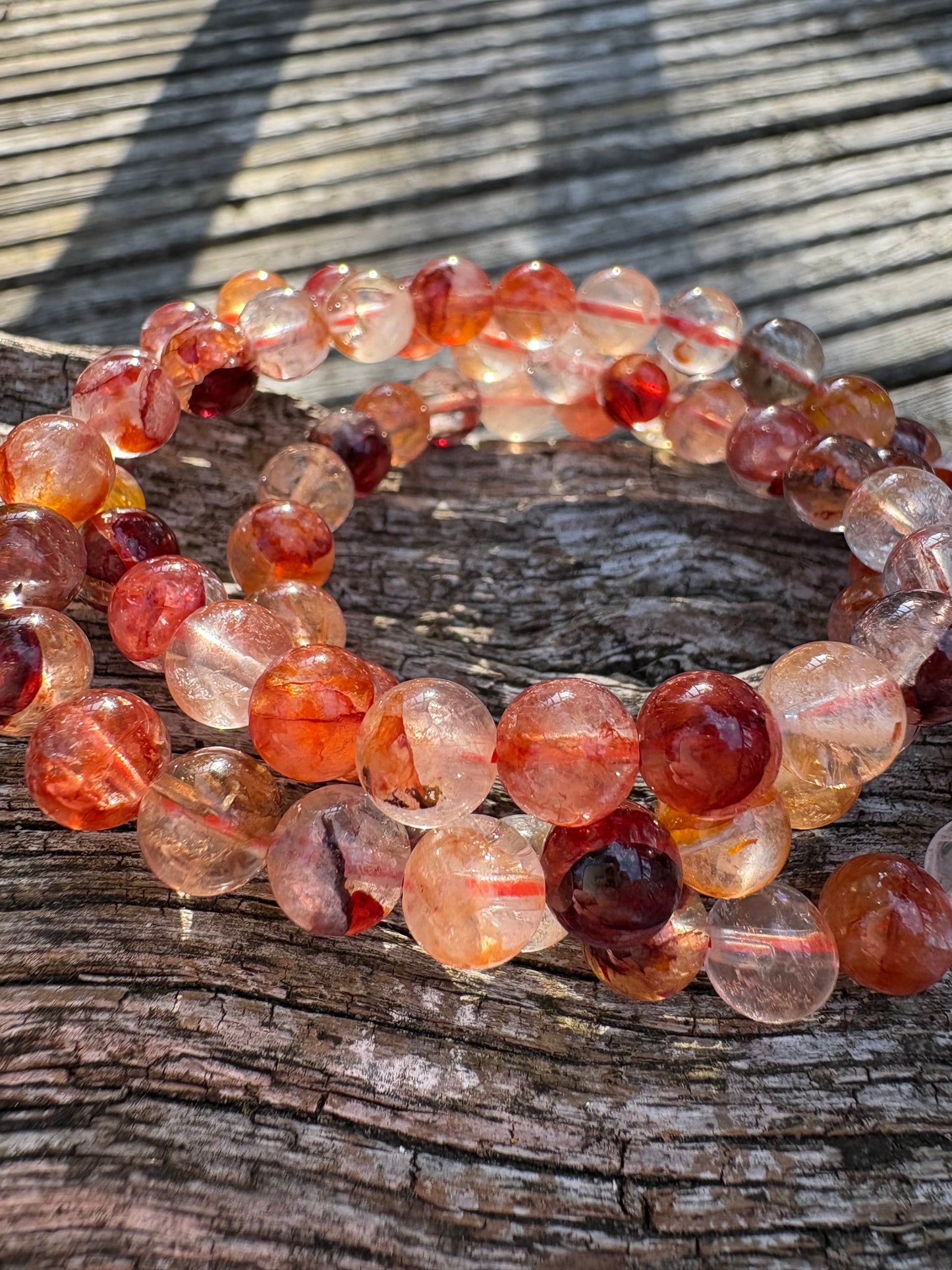 Limonite quartz bracelet