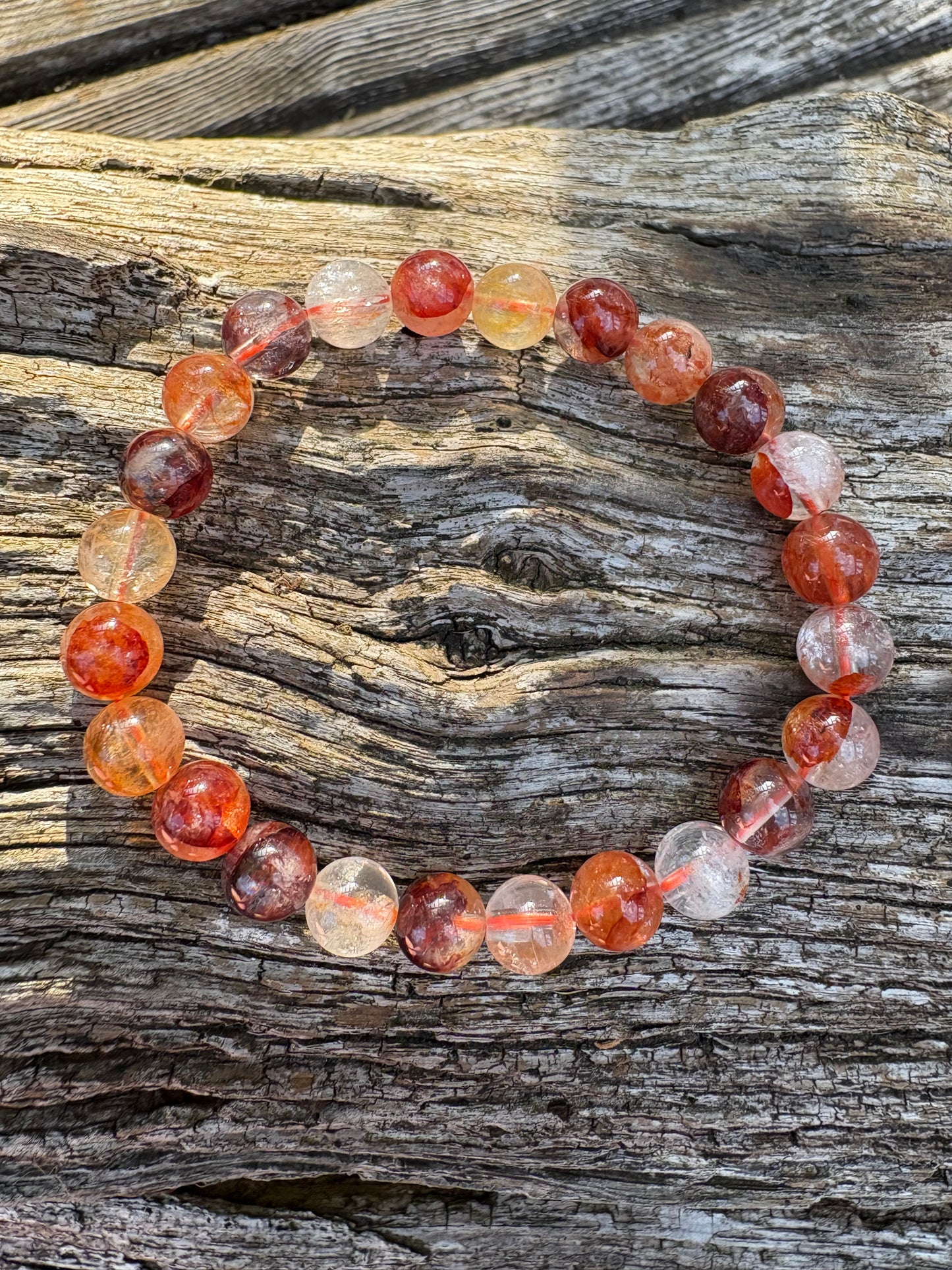 Limonite quartz bracelet